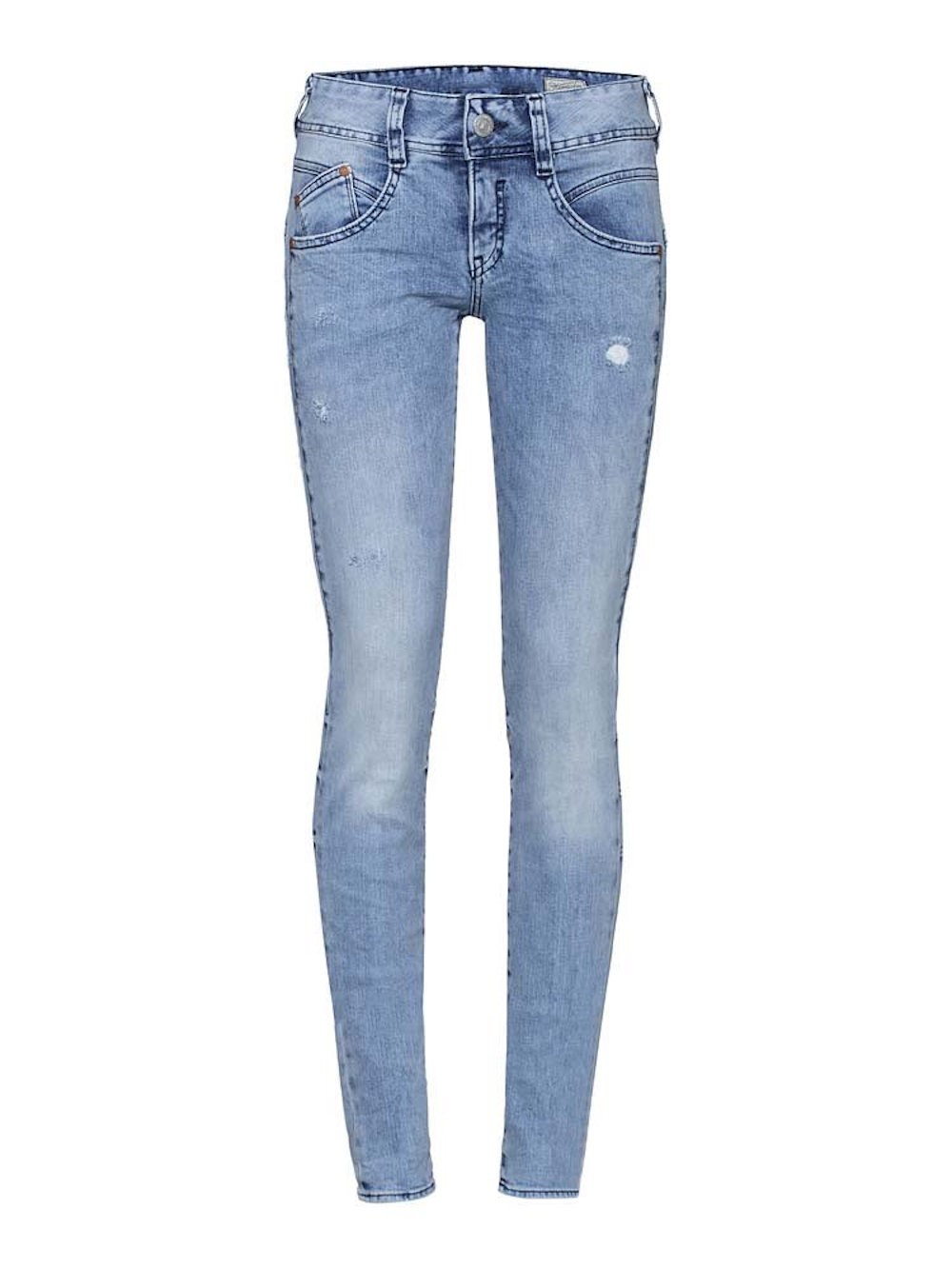 Mode Jeans Jeans carotte Herrlicher Jeans carotte gris ardoise-bleu style d\u00e9contract\u00e9 